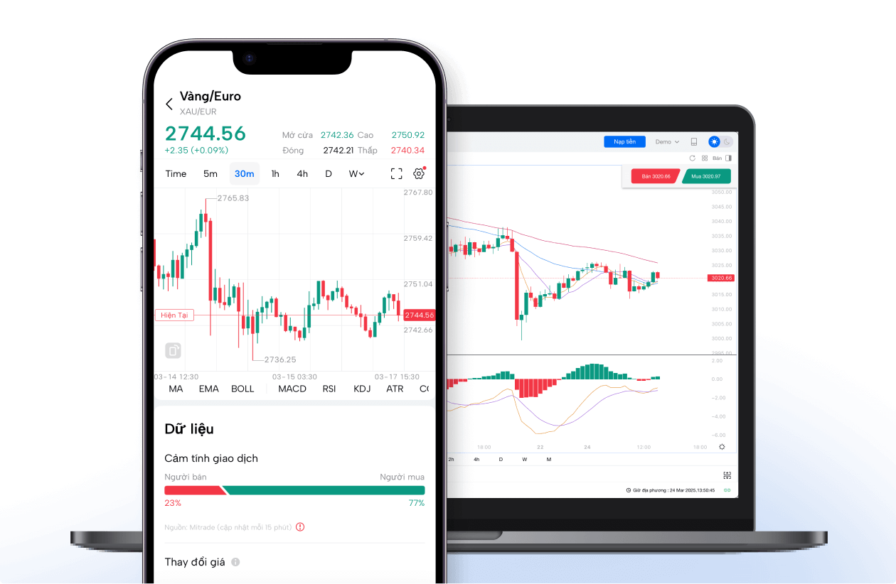 Ứng dụng di động Mitrade